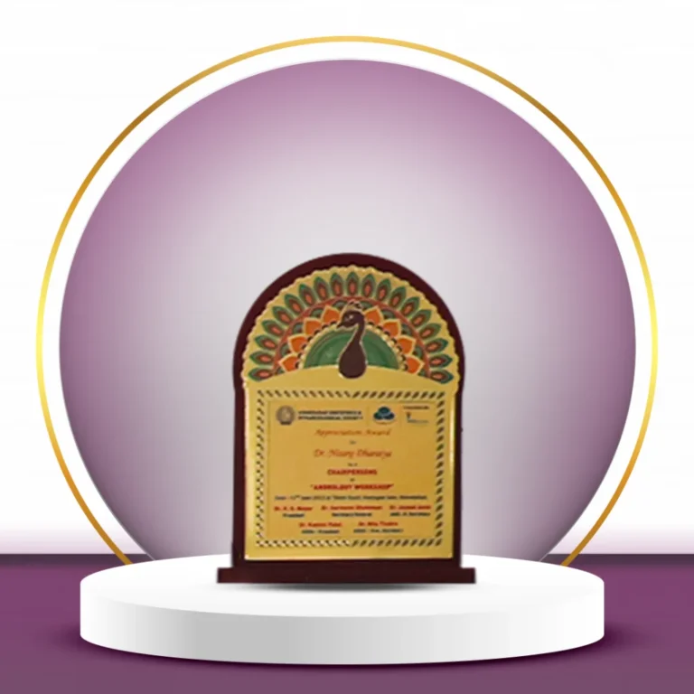 Award to Dr. Nisarg Dharaiya – Aarohan Workshop Chairperson