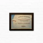 Certificate of Recognition awarded